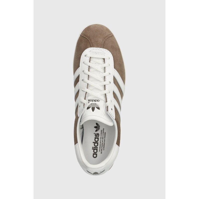 Kožené sneakers boty adidas Originals Gazelle 85 hnědá barva, IG6220