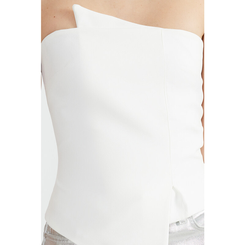 Trendyol Bridal White Body-Sitting Woven Bustier