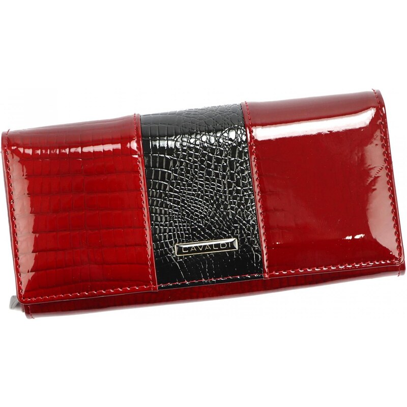 Krásná dámská kožená peněženka Cavaldi Cadience, červená