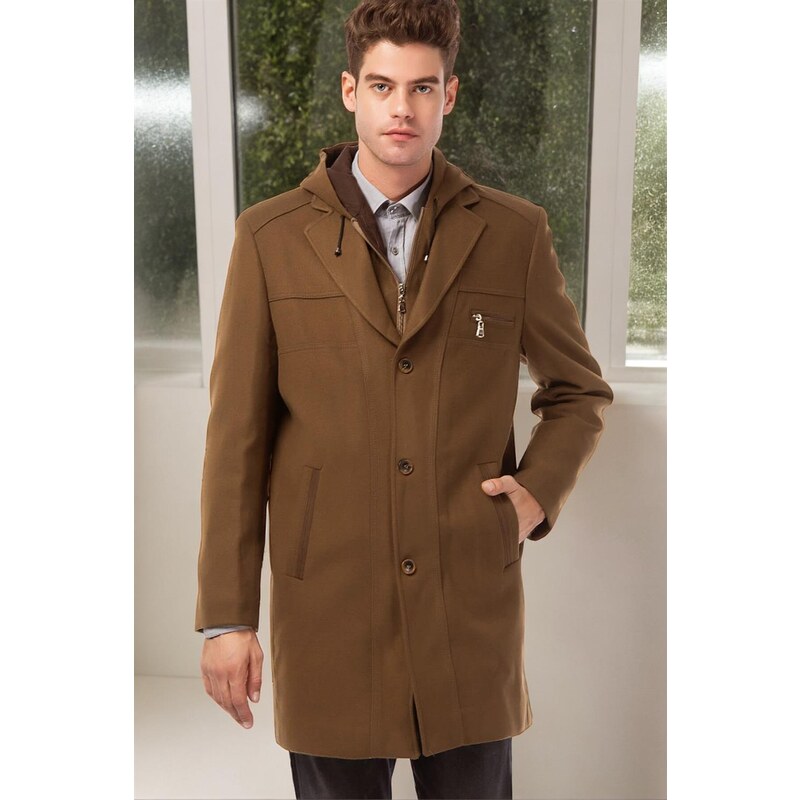 PLT8354 DEWBERRY SLIM-FIT COAT-LIGHT CAMEL