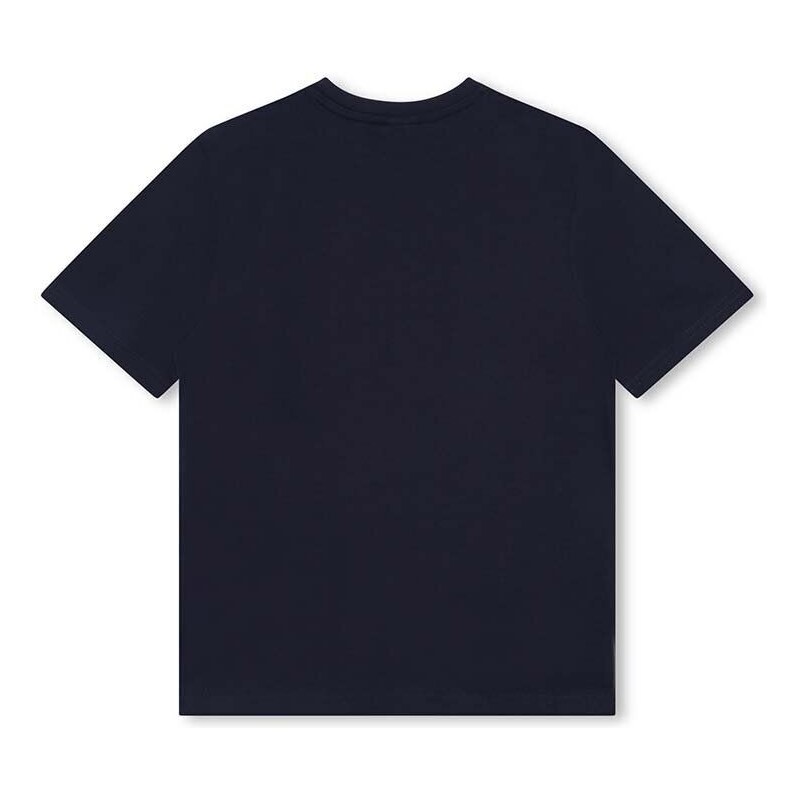 Dětské bavlněné tričko BOSS tmavomodrá barva