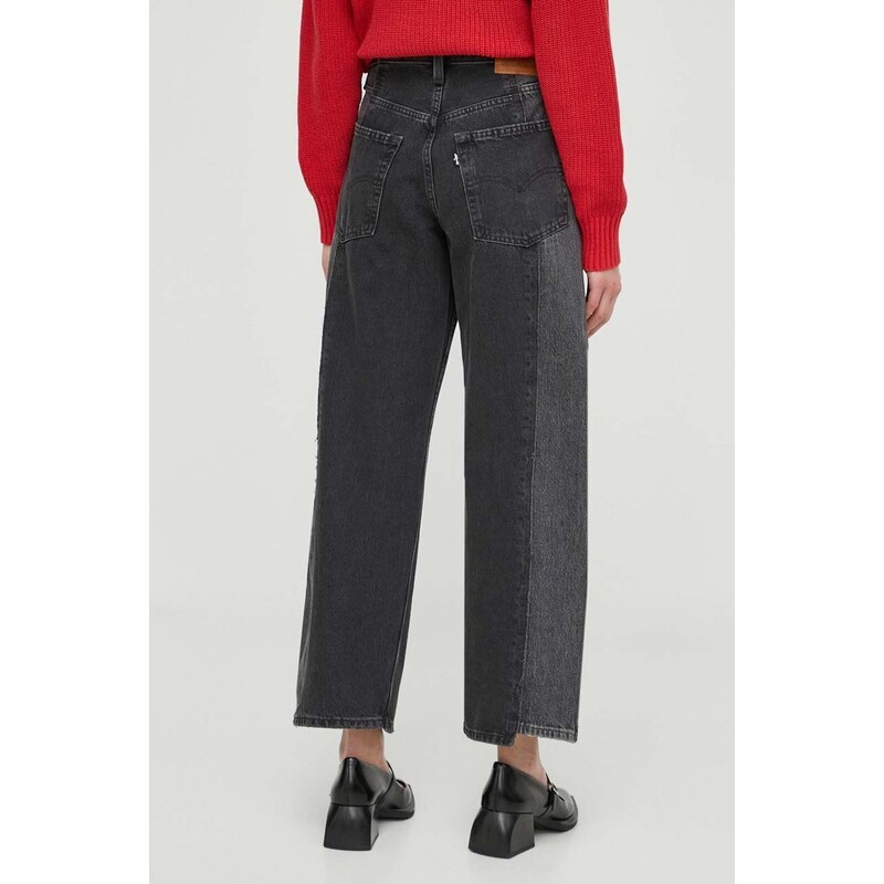 Džíny Levi's BAGGY CROP dámské, medium waist