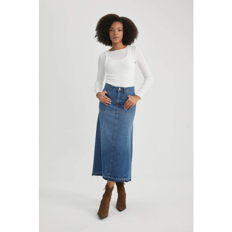 DEFACTO Long Fit Midi Skirt