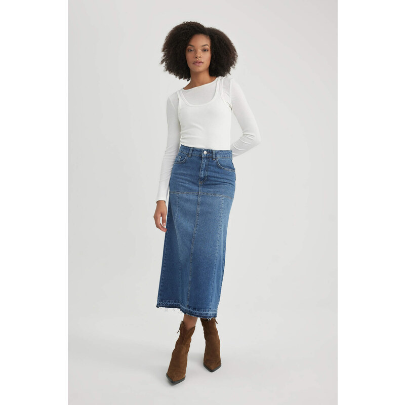 DEFACTO Long Fit Midi Skirt