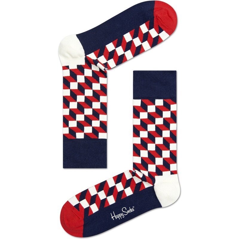 Happy Socks - Ponožky Filled Optic - červená