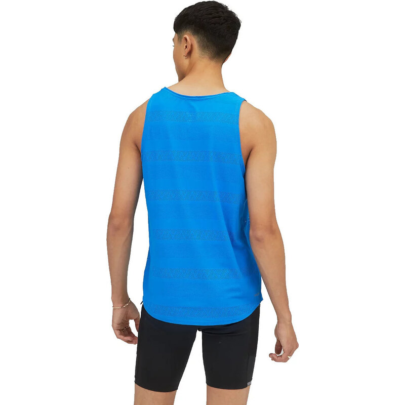 MODRÝ SPORTOVNÍ NÁTĚLNÍK NEW BALANCE Q SPEED JACQUARD TANK Modrá