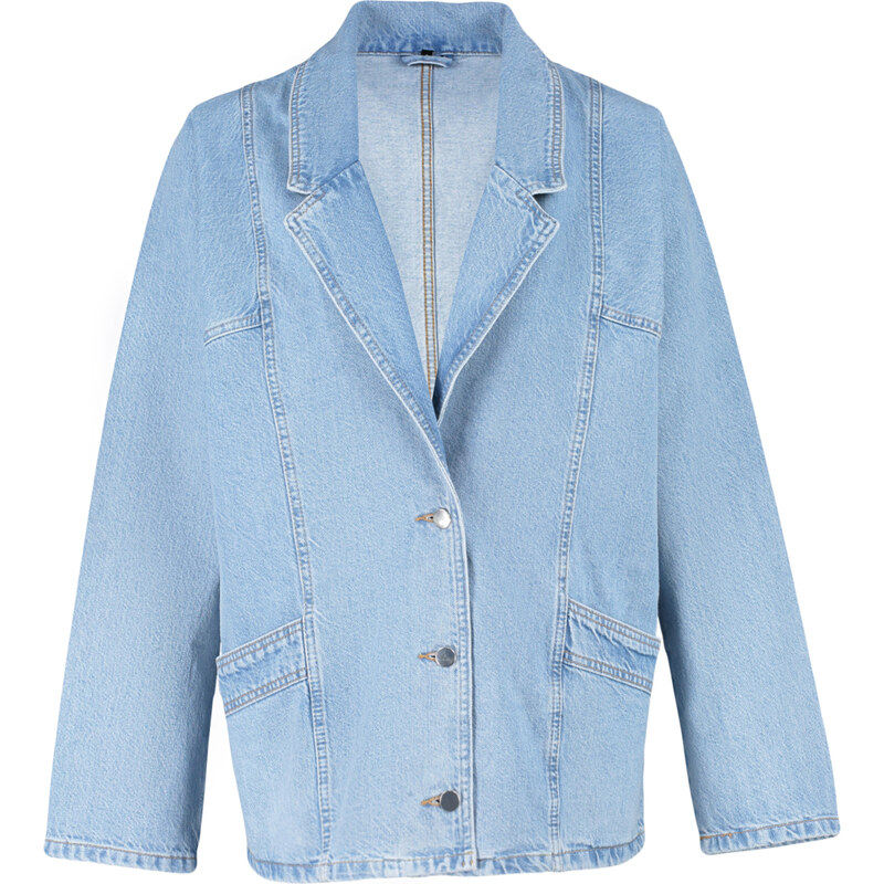 Trendyol Blue Oversize Blazer Denim Jacket