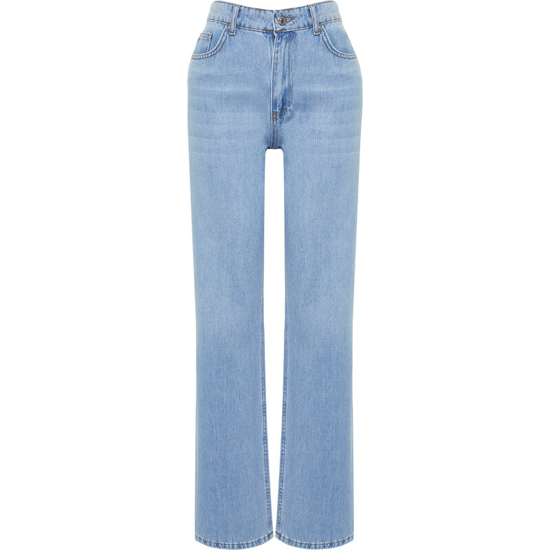 Trendyol Blue Low Waist Wide Leg Jeans