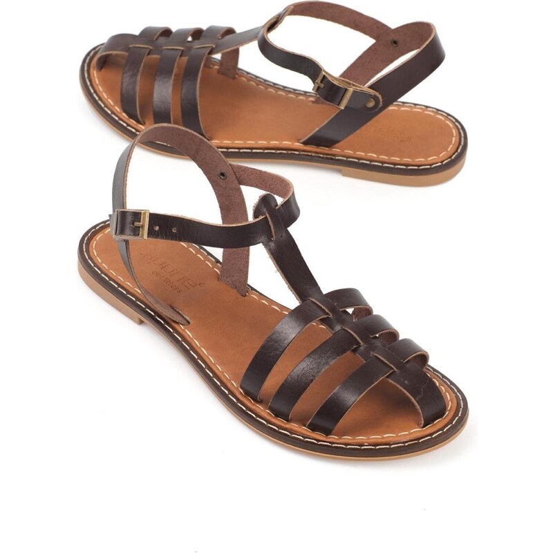 Capone Outfitters Women's Capone Gladiator Strap Leather Sandals