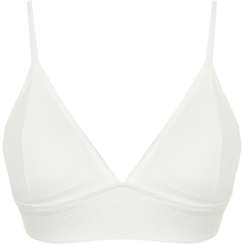 Trendyol Bridal Ecru Triangle Textured Bikini Top