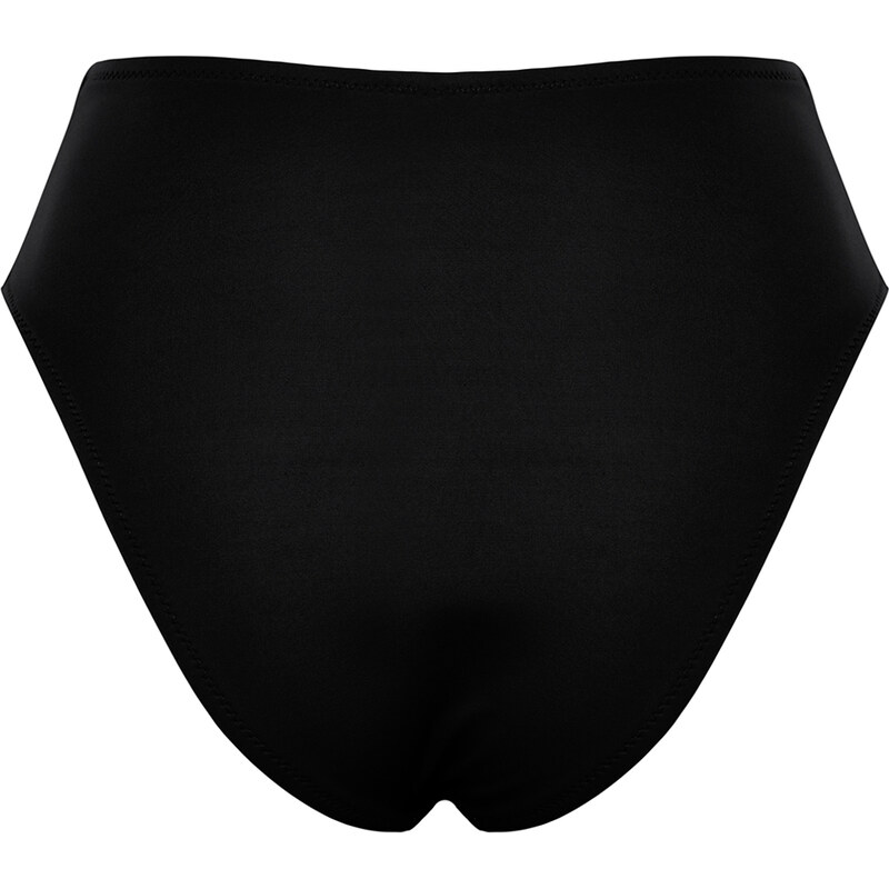 Trendyol Black Knotted High Waist Regular Bikini Bottom