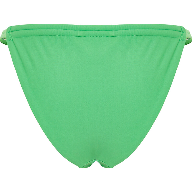 Trendyol Green Tunnel High Leg Brazilian Bikini Bottom