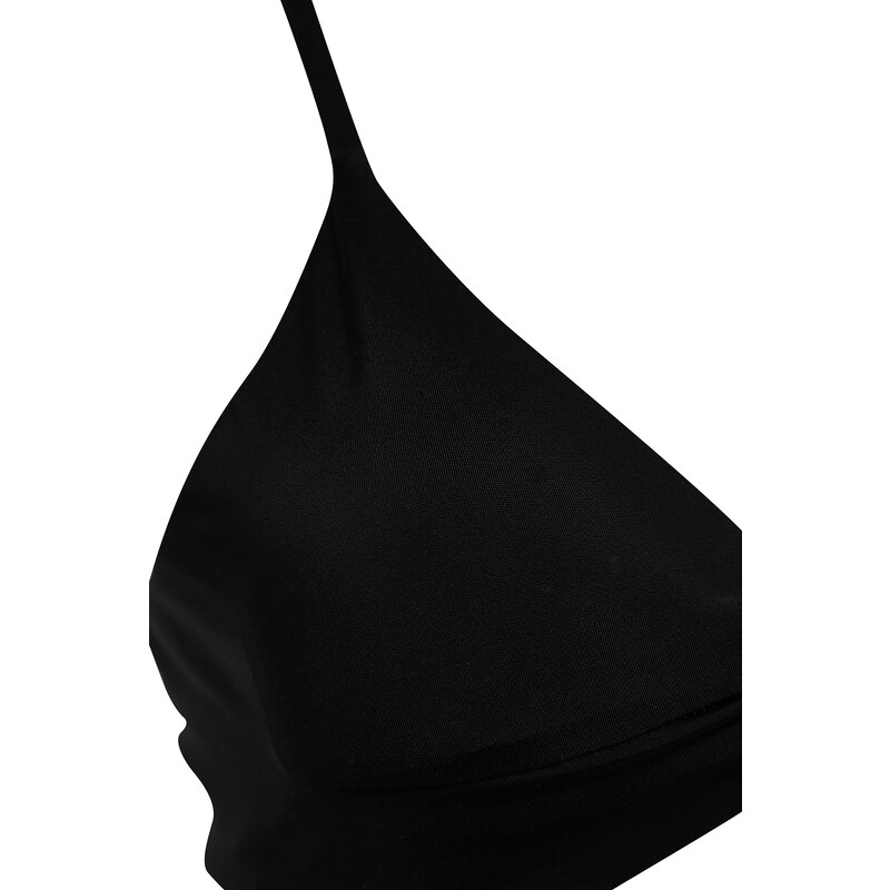 Trendyol Black Triangle Knot Bikini Top