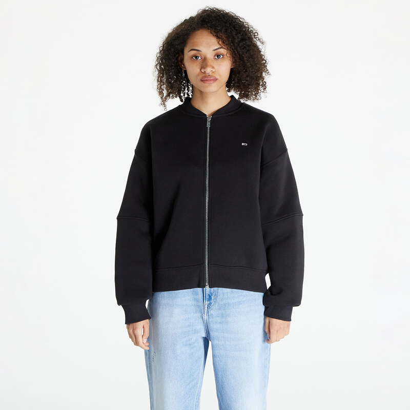 Tommy Hilfiger Dámská bunda bomber Tommy Jeans Zip Thru Bomber Black