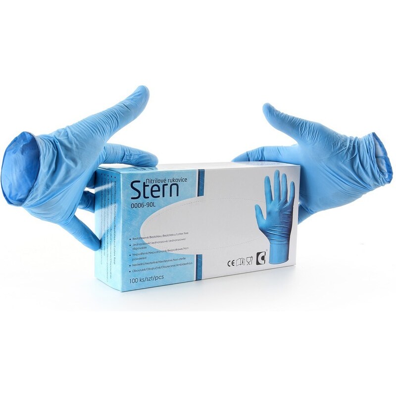Canis CXS STERN modré jednorázové nitrilové rukavice L