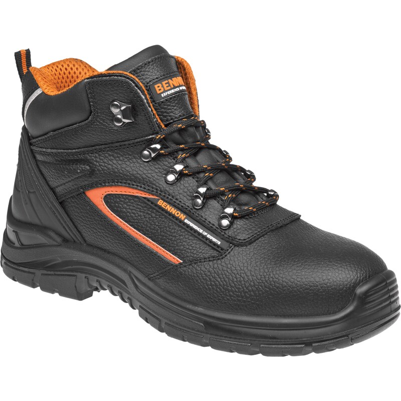 Obuv Bennon FORTIS S3 High kotník černá/oranžová AKCE