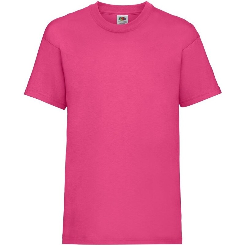 Fruit Of The Loom Kids Valueweight T Light Fuchsia dětské tričko s krátkým rukávem 3/4