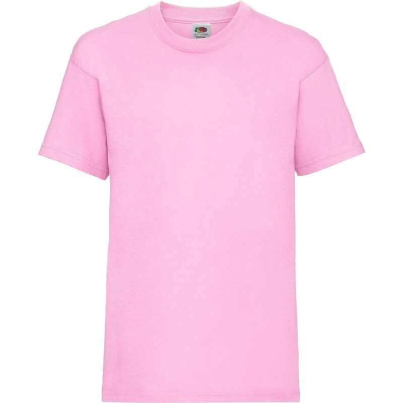 Fruit Of The Loom Kids Valueweight T Light Pink dětské tričko s krátkým rukávem 3/4