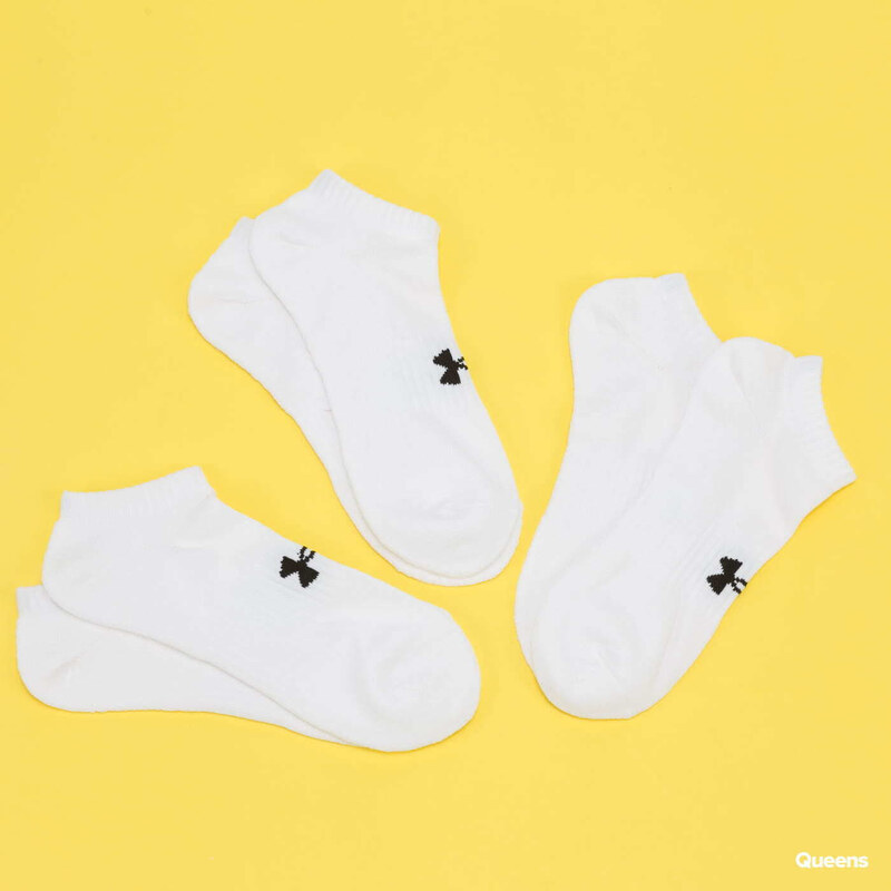Pánské ponožky Under Armour 3Pack Core No Show Socks White