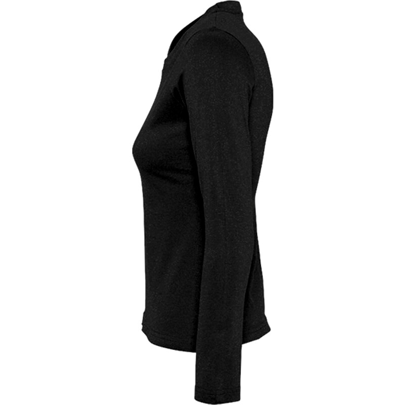 AlexFox LONG CLASSIC dámské černé tričko s dlouhým rukávem S