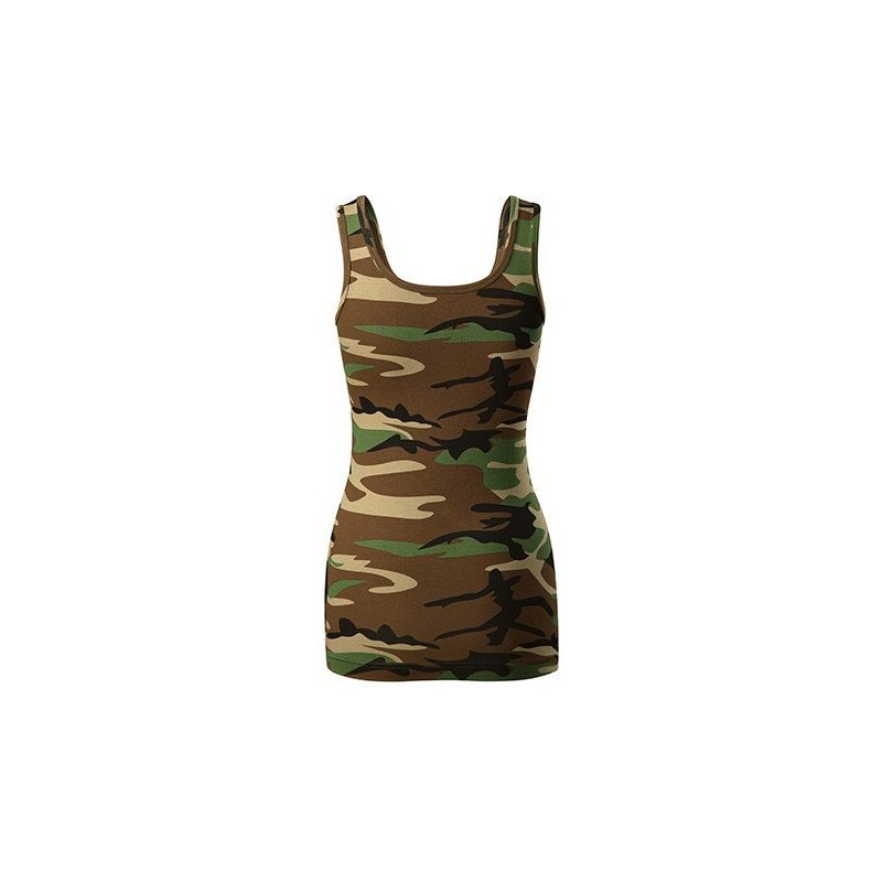 Malfini Tílko CAMO TRIUMPH C36 maskáčové dámské hnědá -