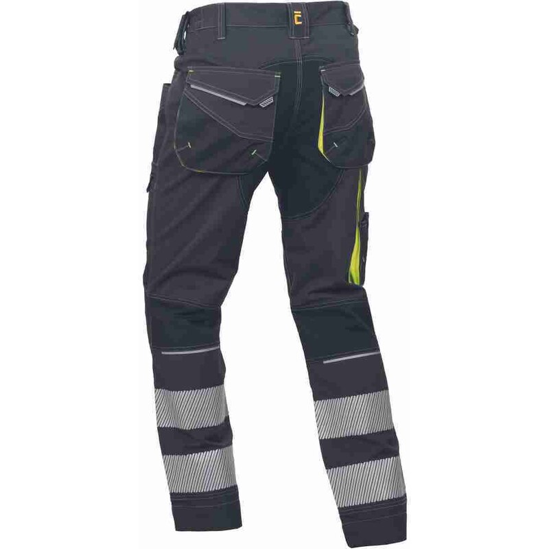 Cerva CRV SHELDON RFLX kalhoty antracit-žlutá 42