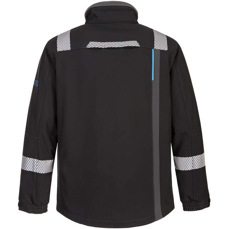 Portwest FR704 - Softshelová nehořlavá reflexní bunda černá L