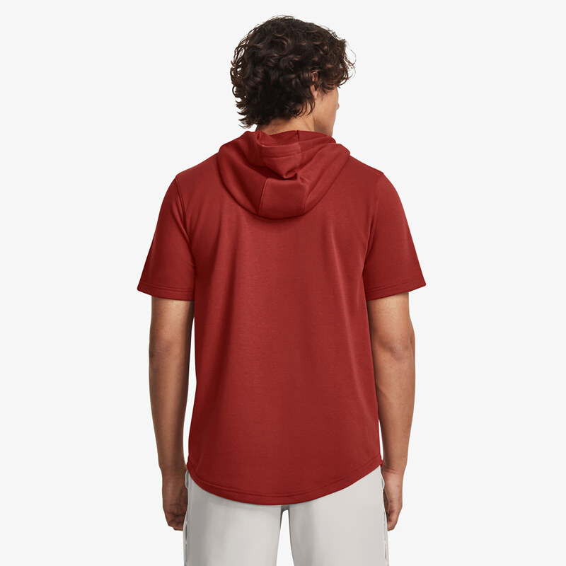 Pánská mikina Under Armour Project Rock Terry Short Sleeve Hoodie Red