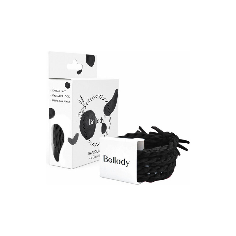 Bellody Original Hair Ties 4 ks, Classic Black