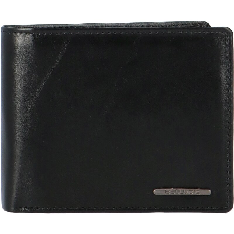 Pánská kožená peněženka na šířku Bellugio Axell, černá
