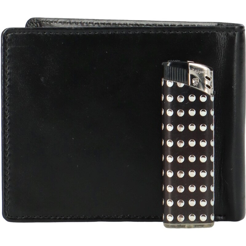 Pánská kožená peněženka na šířku Bellugio Axell, černá
