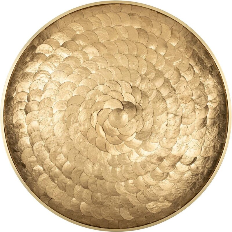 Zlatá kovová nástěnná dekorace Richmond Valentine 70 cm
