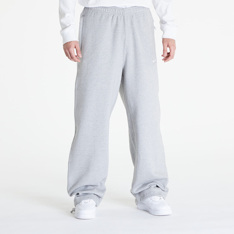 Tepláky Nike Solo Swoosh Mens Open-Hem Brushed-Back Fleece Pants