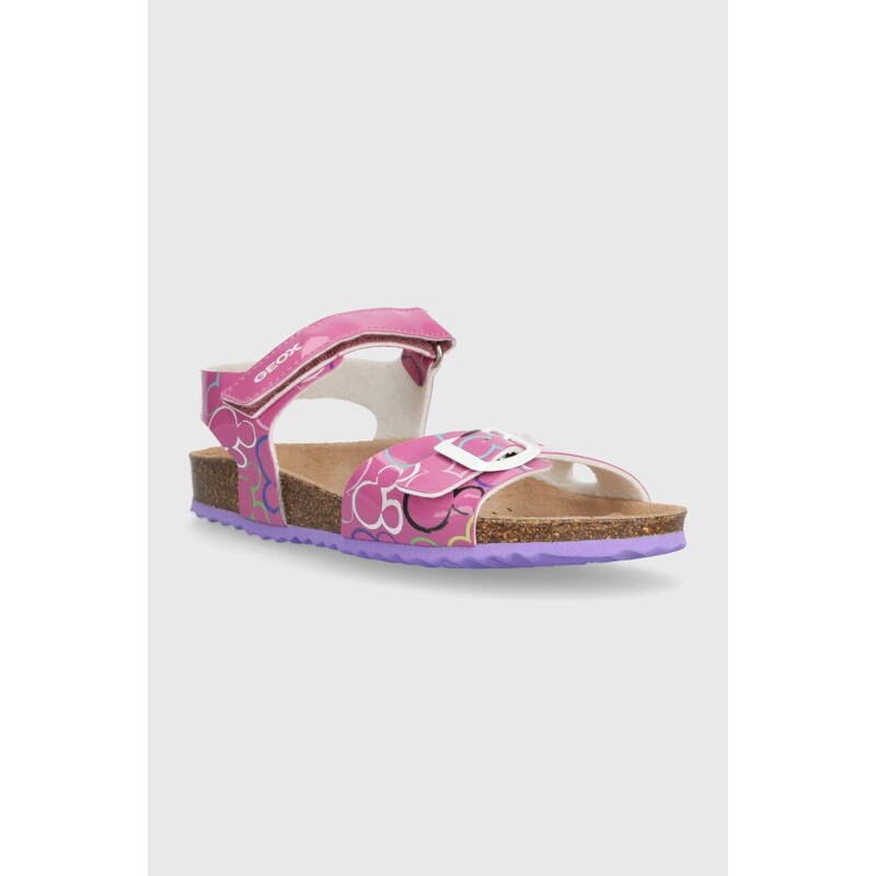 Dětské sandály Geox x Disney růžová barva