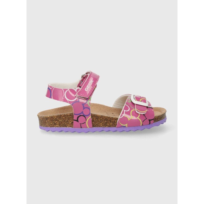 Dětské sandály Geox ADRIEL růžová barva