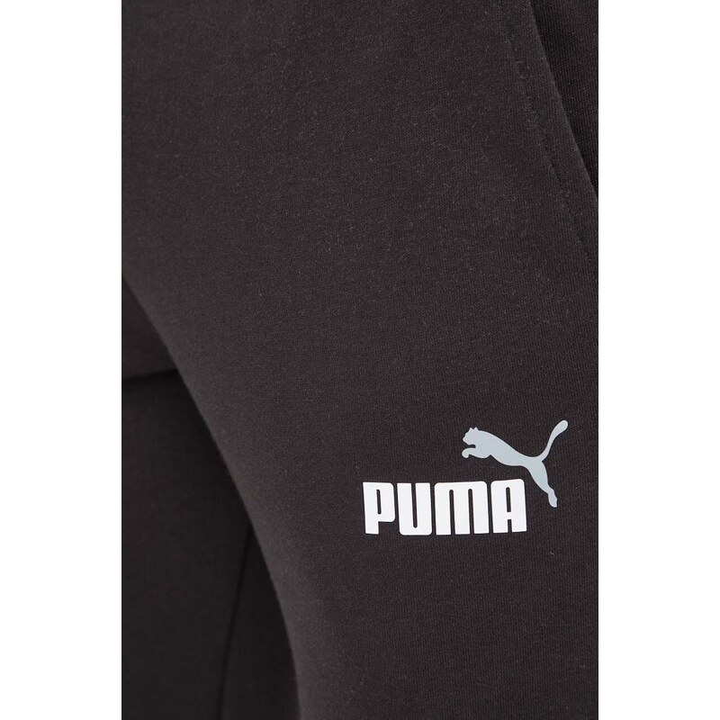 Kalhoty Puma pánské, černá barva, hladké, 586768