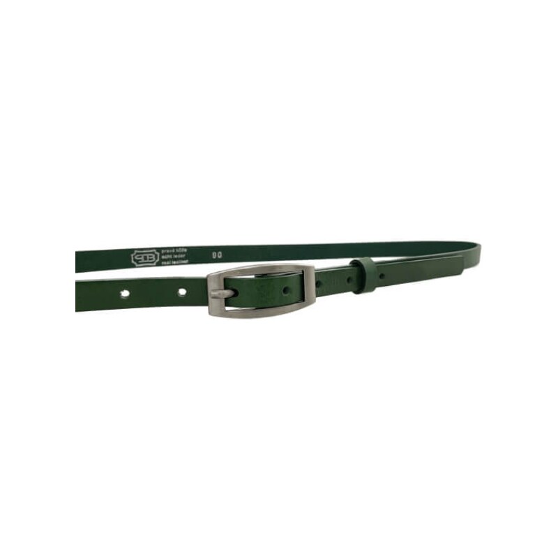 Penny Belts - Jaroměř Zelený úzký dámský opasek 90cm - Penny Belts