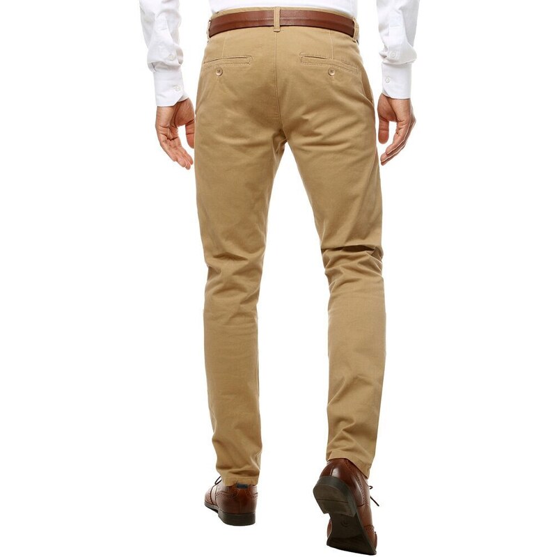 Dstreet Trendy béžové chinos kalhoty