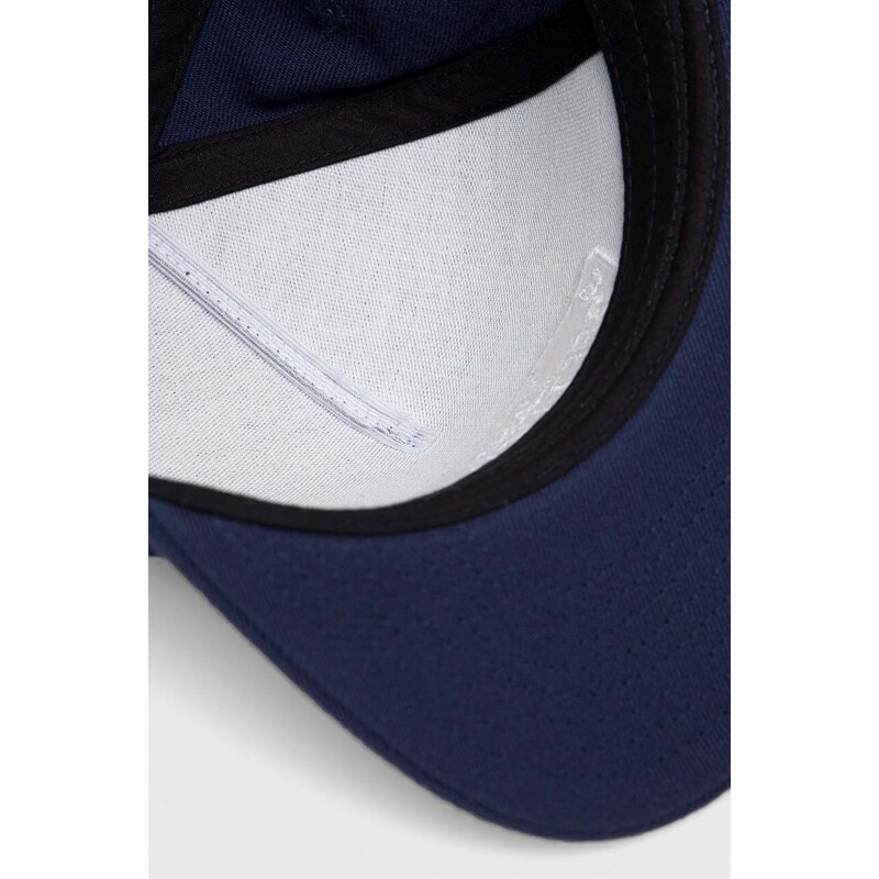 Čepice s vlněnou směsí Vans tmavomodrá barva, s aplikací