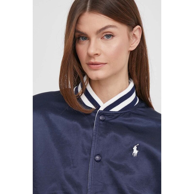 Oboustranná dětská bomber bunda Polo Ralph Lauren dámská, bílá barva, přechodná