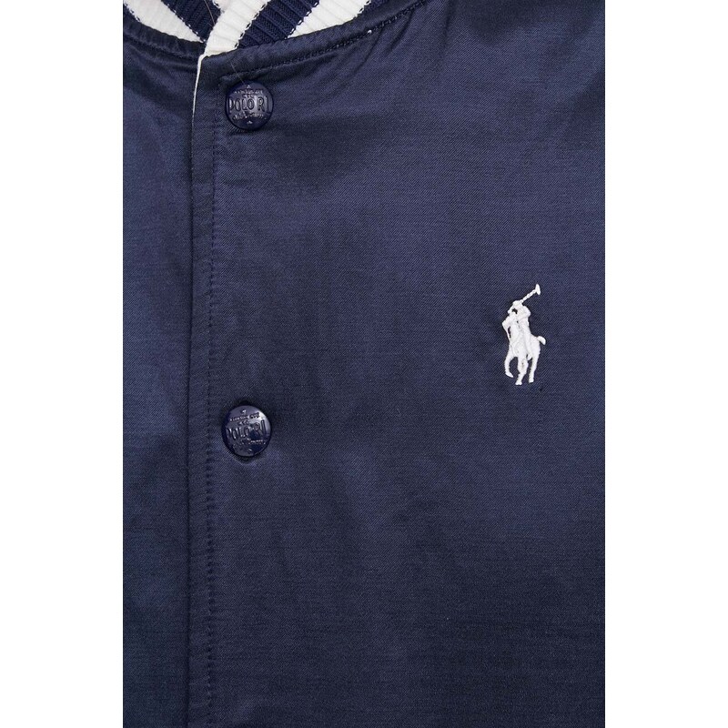 Oboustranná dětská bomber bunda Polo Ralph Lauren dámská, bílá barva, přechodná