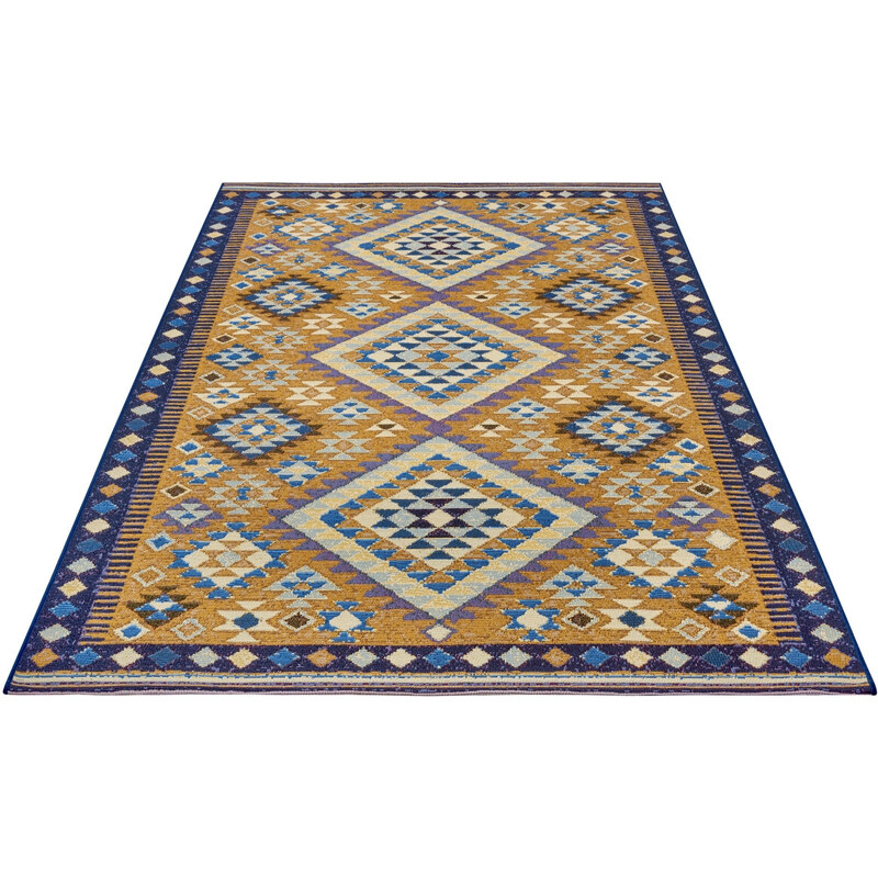 Hanse Home Collection koberce Kusový koberec Cappuccino 105874 Peso Yellow Purple - 80x165 cm