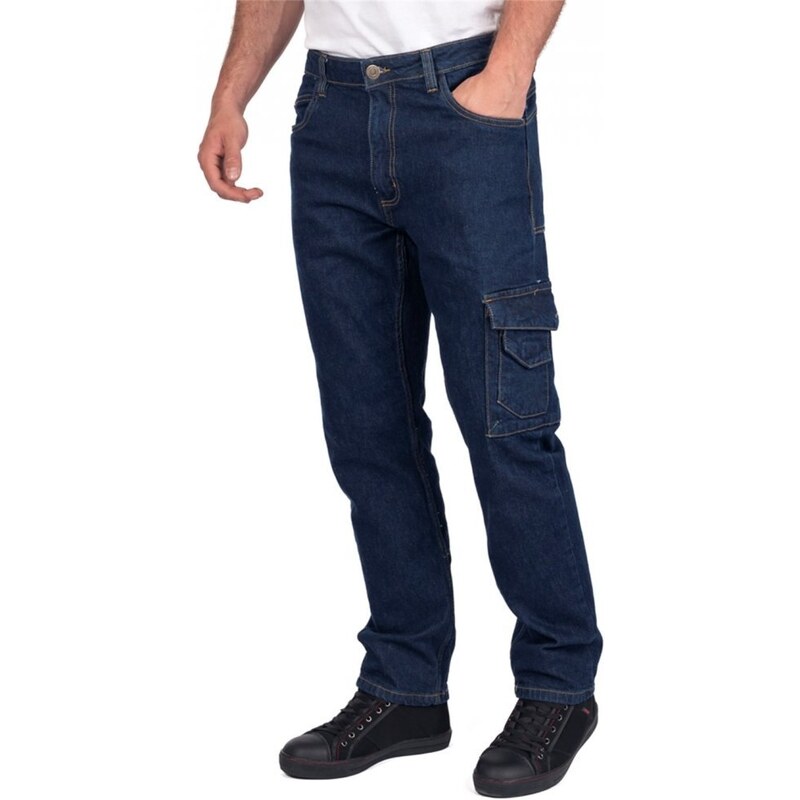 Lee Cooper Stretch Carpenter Jeans Mens Blue