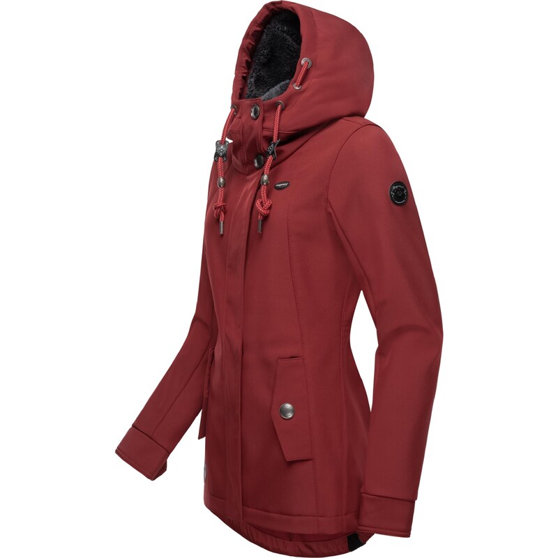 Ragwear Funkční bunda 'Monadde' červená třešeň / černá / bílá