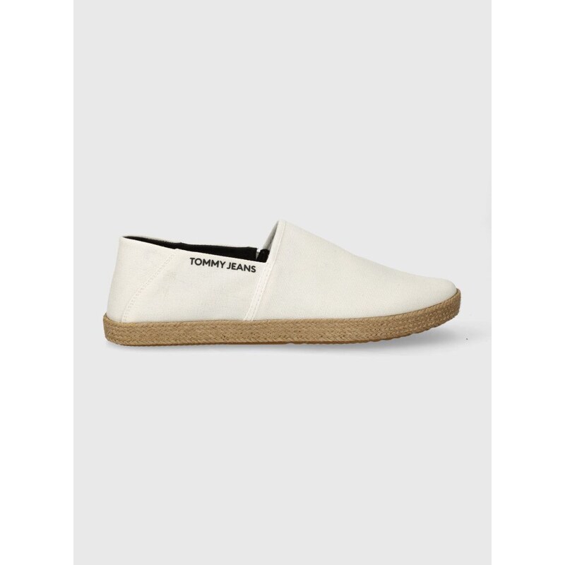 Espadrilky Tommy Jeans TJM ESPADRILLE STREET béžová barva, EM0EM01386