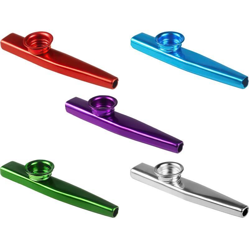 Sada 5 ks Kazoo - Červené, fialové, modré, stříbrné, zelené