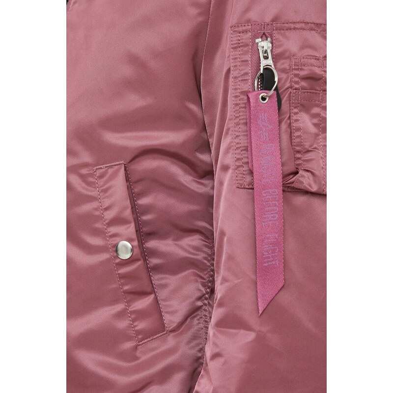 Bomber bunda Alpha Industries MA-1 VF LW WMN růžová barva, přechodná