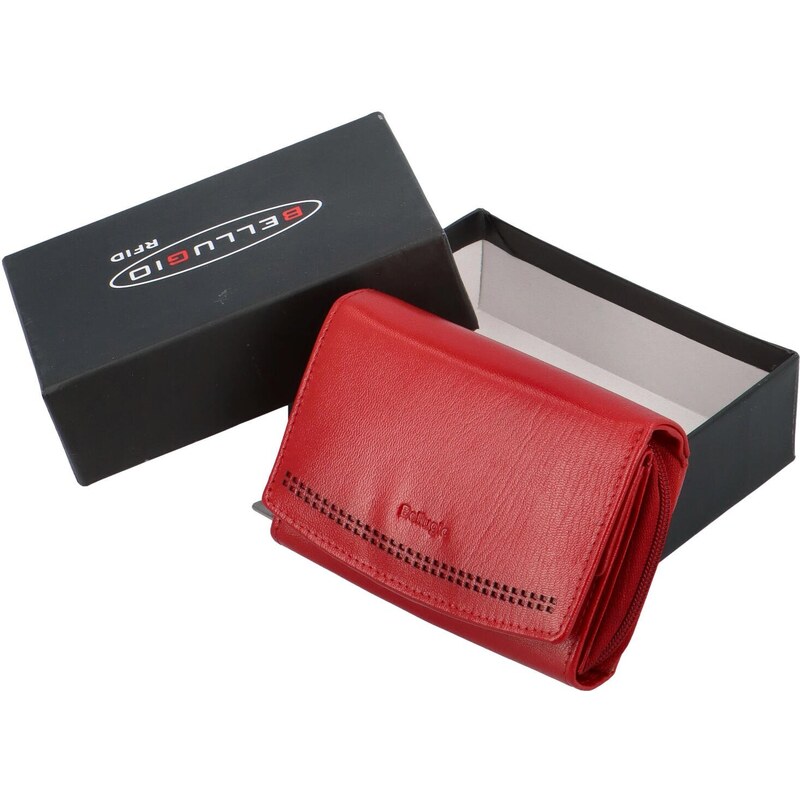 Dámská kožená peněženka červená - Bellugio Odetta červená