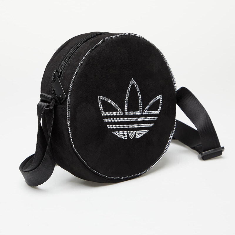 adidas Originals adidas Rhinestones Fake Suede Round Bag Black