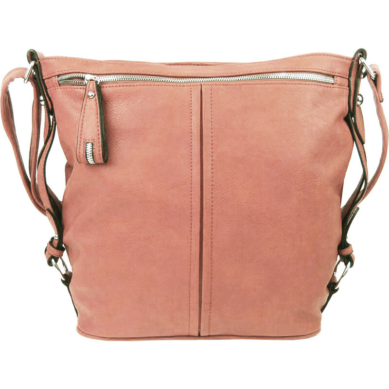 Mahel Moderní velká crossbody kabelka 74-MH růžová